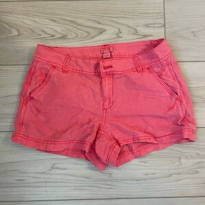 J.Crew Coral Linen Blend Shorts Size 0 | Bright Summer Casual Shorts